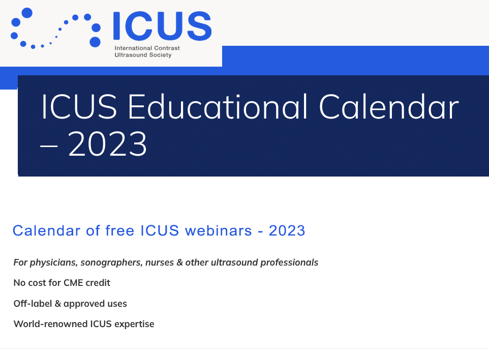 ICUS Educational Calendar 2023