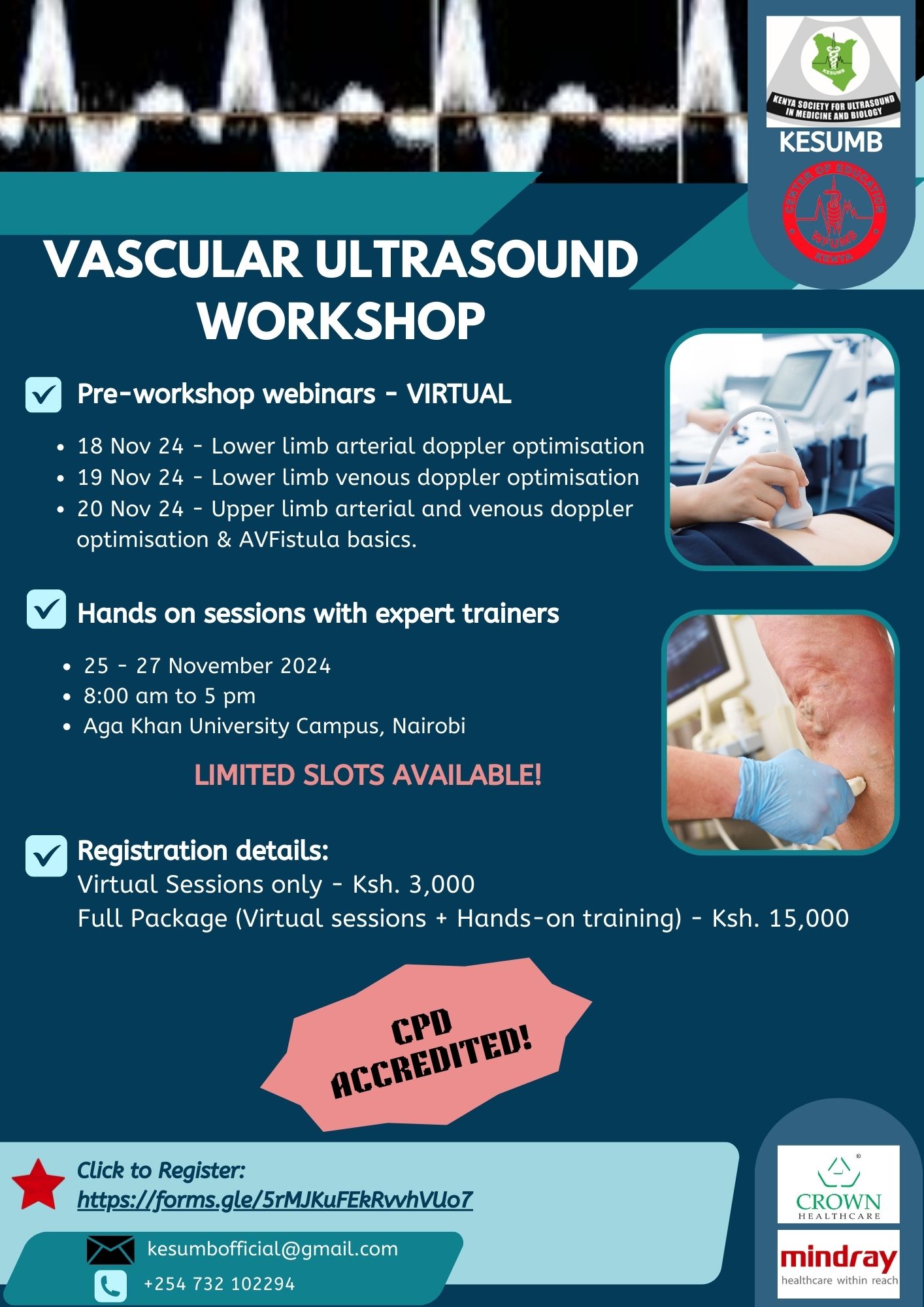 Vascular ultrasound workshop Flyer for WFUMB website